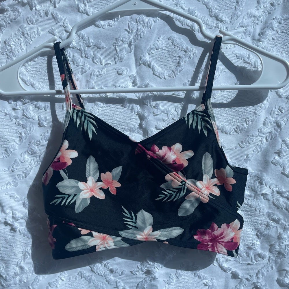 black floral abercrombie swimsuit